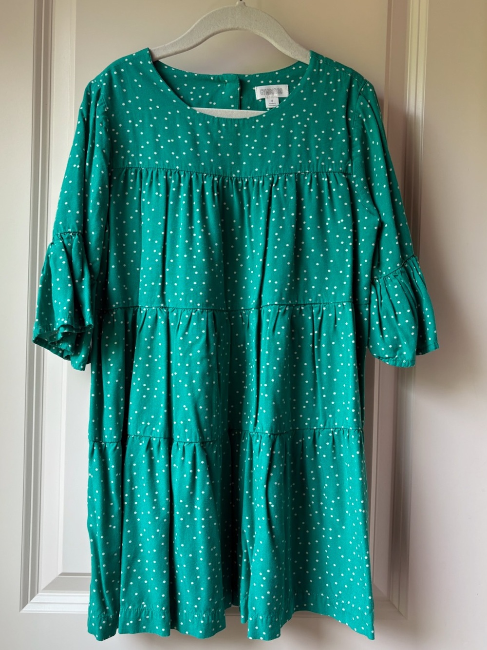 Gymboree Green Dress with White Polka Dots / SZ 6 (EUC)